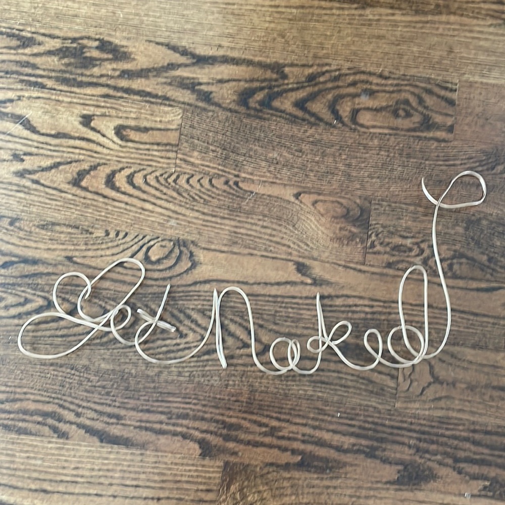 “Get naked” wire wall decor